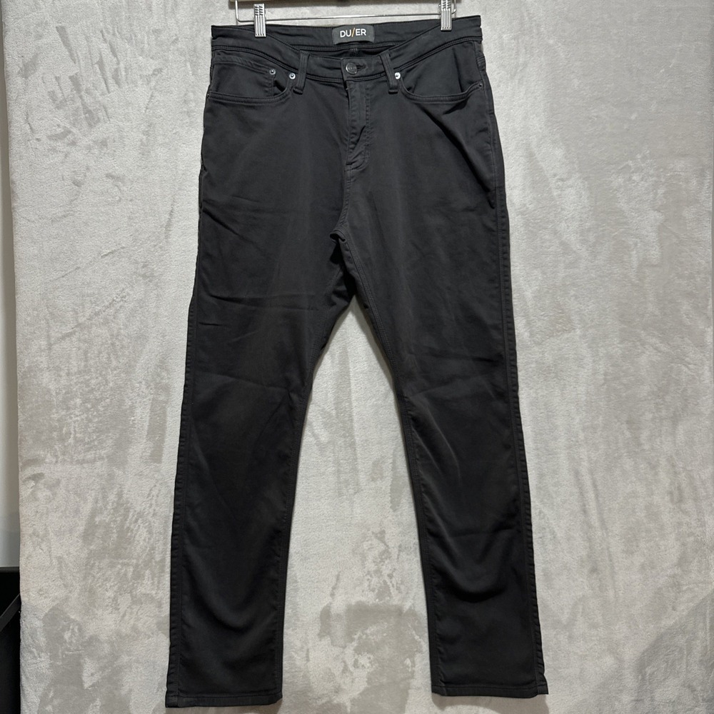 DU/ER‎ Men's Pants Size 33 N2X Relax Taper Technical No Sweat Charcoal Black
